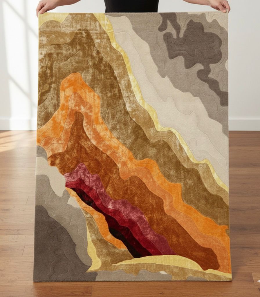 Red Strata Rug
