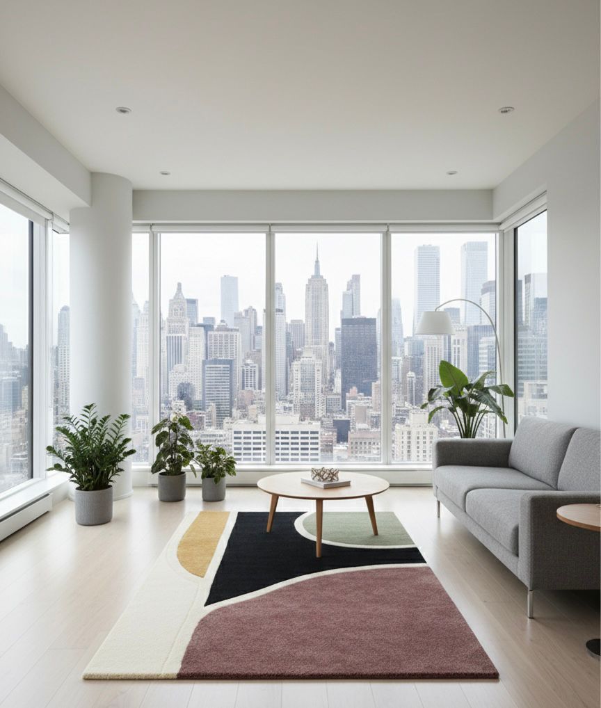 Color Block Path Handtufted Rugs