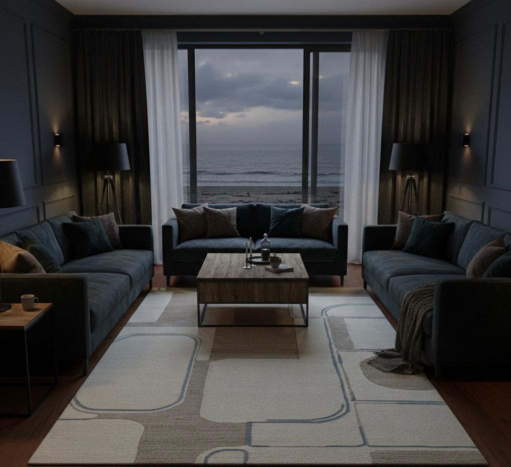Soft Stone Geometry Handtufted Rugs