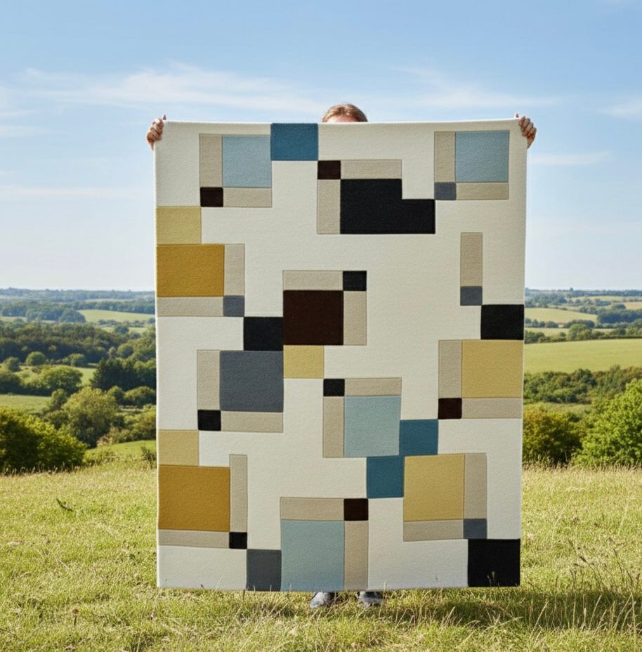 Abstract Quadrant Handtufted Rugs