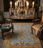 Azure & Ochre Persian Handtufted Rugs