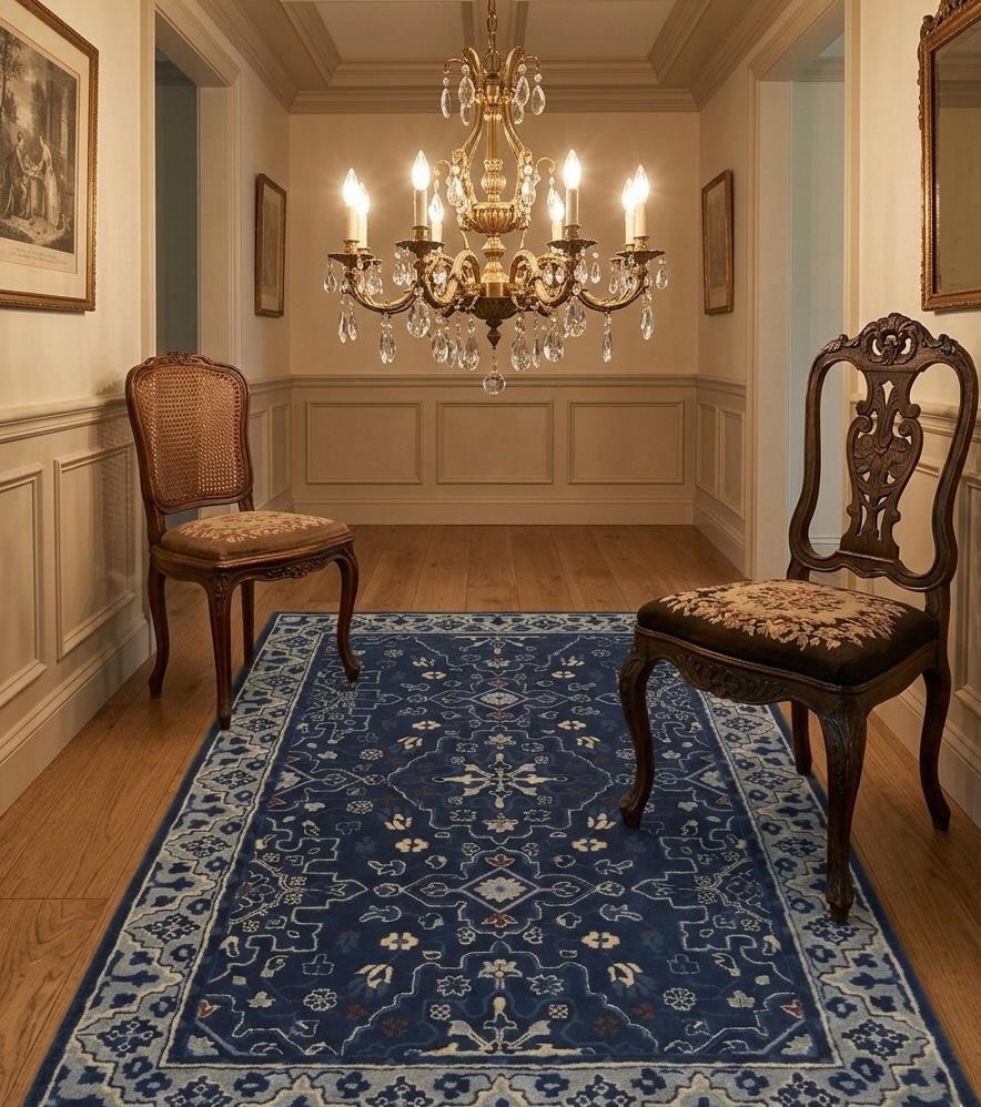 Midnight Indigo Persian Handtufted Rugs