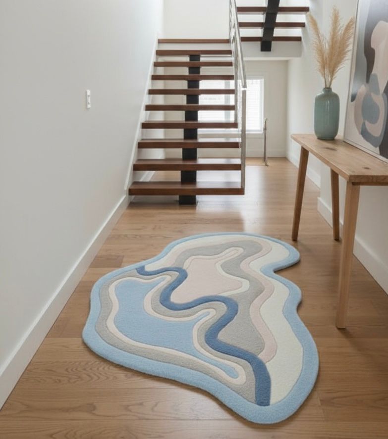 Fluidity in Pastel Irregular Rugs