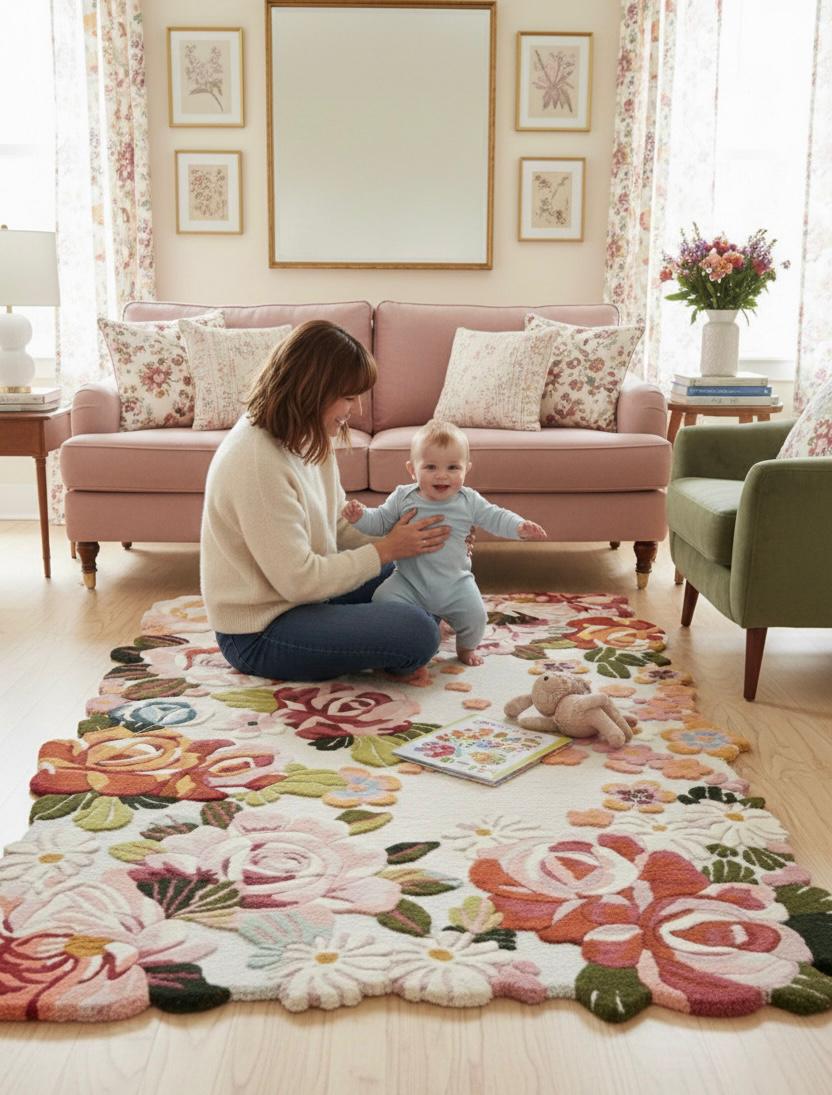 Wildflower Noir Irregular Rugs