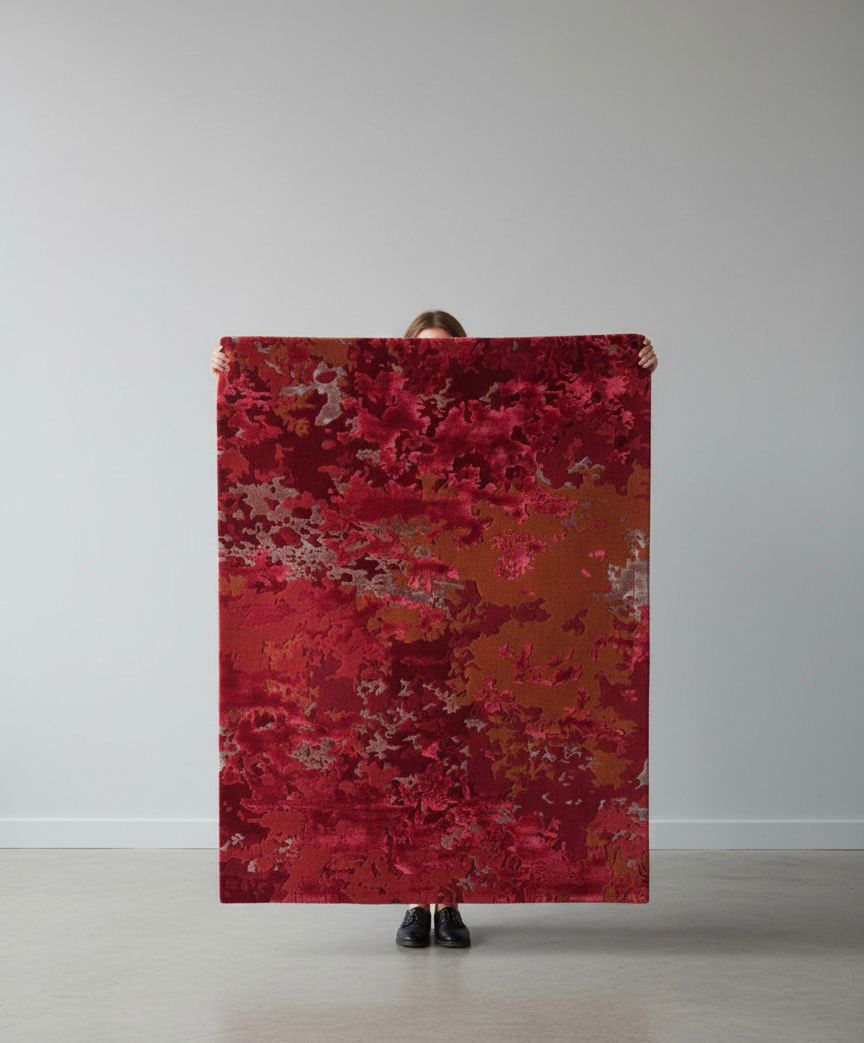 abstract watercolor Viscose Handtufted Rugs