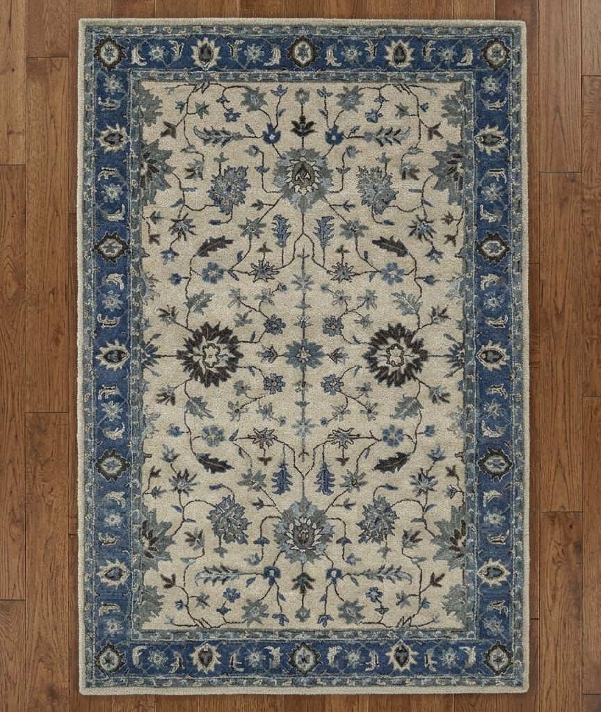 Traditional Floral Medallion Handtufted Rugs