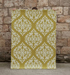 Citron Damask Hand-Tufted Area Rug