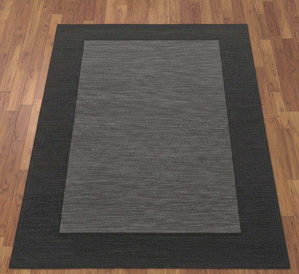 Slate & Ash Border Area Rugs