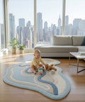 Fluidity in Pastel Irregular Rugs