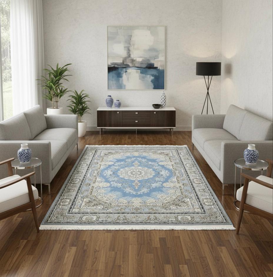 Blue Safavid Irani rugs