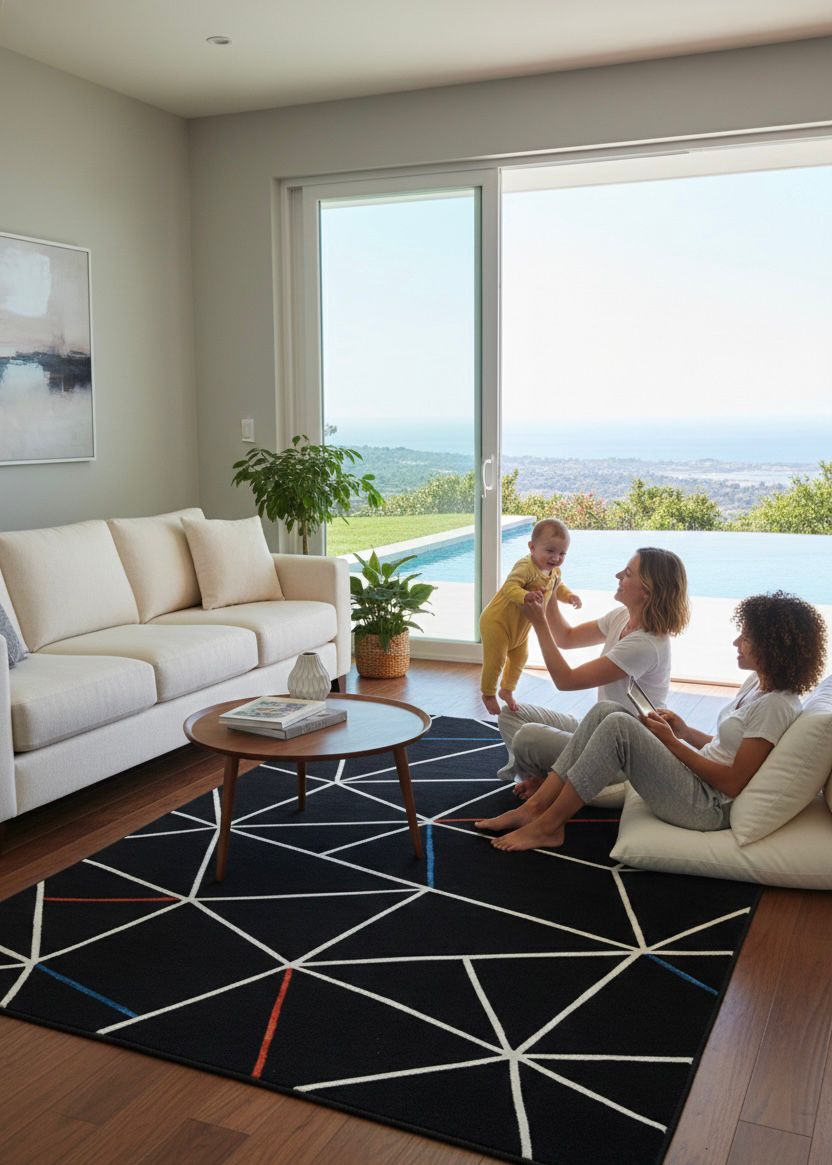 Geometric Prism Area  Handtufted Rug