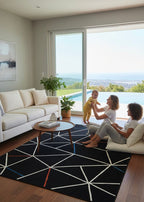 Geometric Prism Area  Handtufted Rug