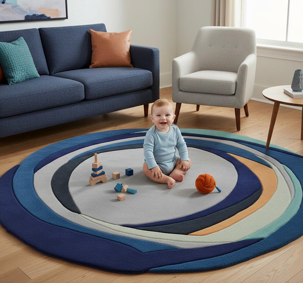 Concentric Chaos Round Rugs