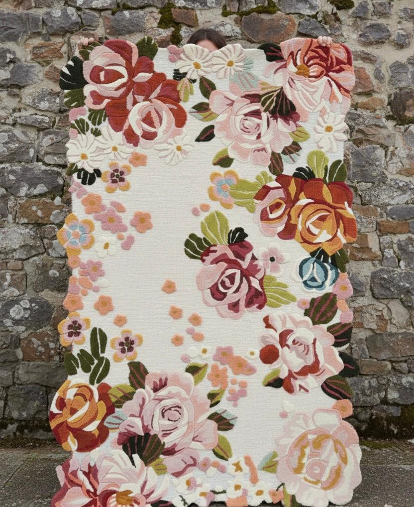 Wildflower Noir Irregular Rugs
