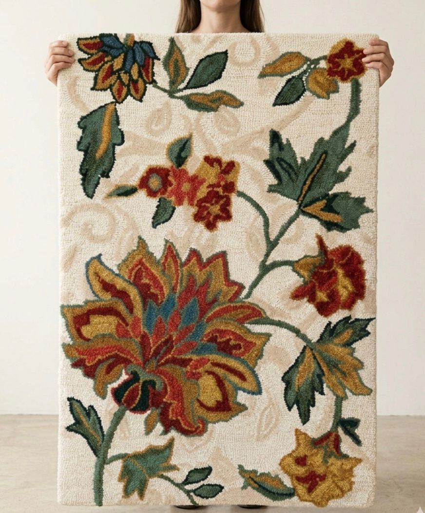 Jacobean Floral Handtufted Rugs