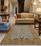 Azure & Ochre Persian Handtufted Rugs