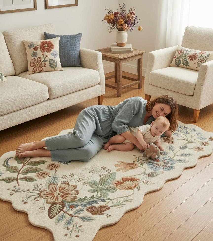 The Butterfly Border Irregular Rugs