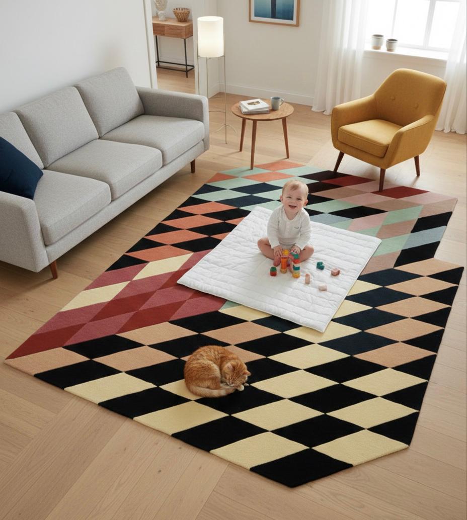 Chromatic Shift Irregular Rugs