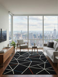 Geometric Prism Area  Handtufted Rug