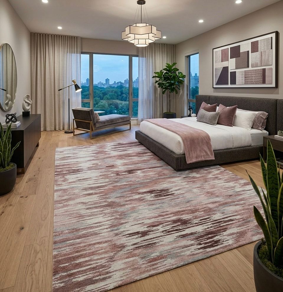 Rose Quartz Abstract Handtufted Rugs