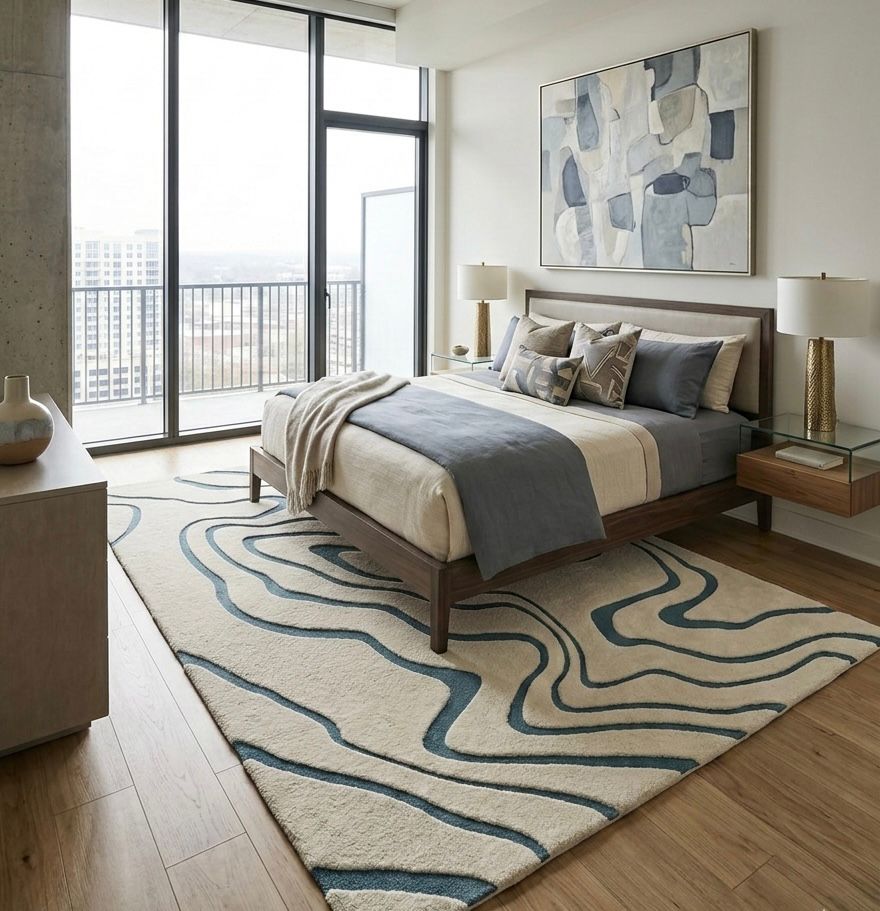 Abyss Teal Handtufted Rugs