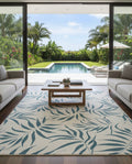 Breeze Leaf Pattern Area Rug
