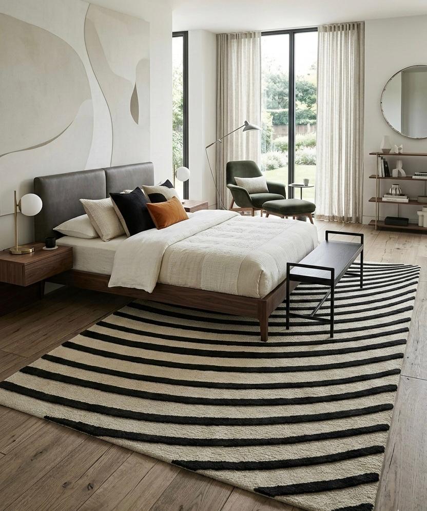 Monochrome Vortex Handtufted Rugs