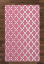 Pink Trellis Pattern Handtufted Rugs