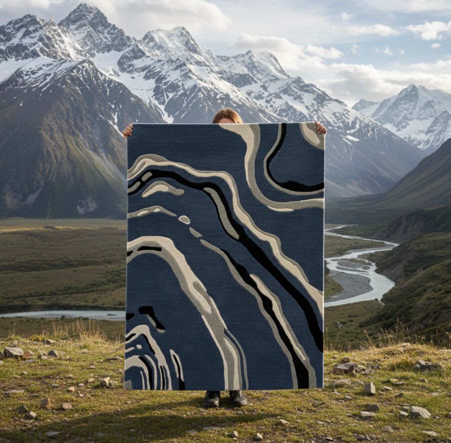 Cobalt Currents Handtufted Rugs