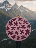 Pink floral Round Rugs
