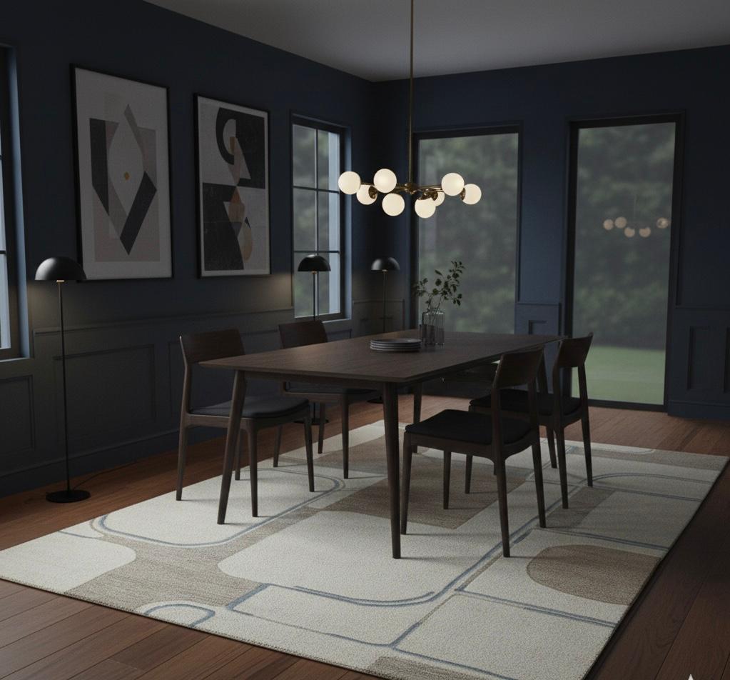 Soft Stone Geometry Handtufted Rugs