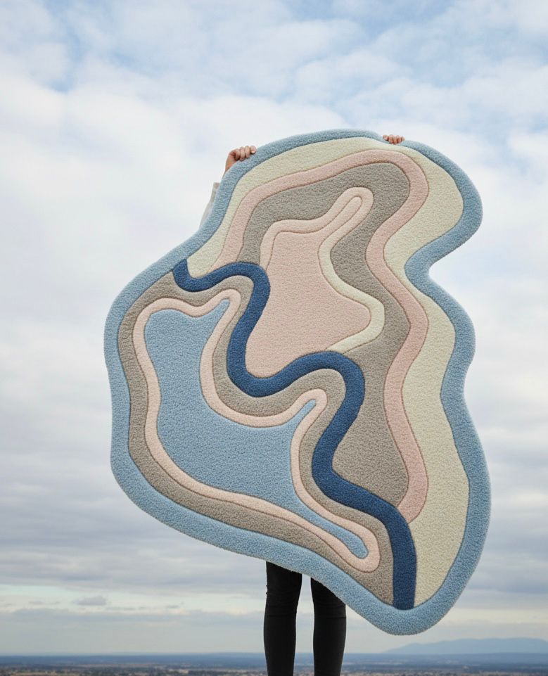 Fluidity in Pastel Irregular Rugs