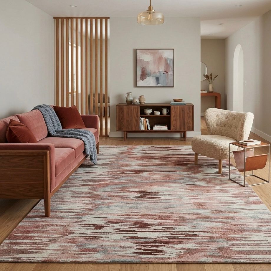 Rose Quartz Abstract Handtufted Rugs