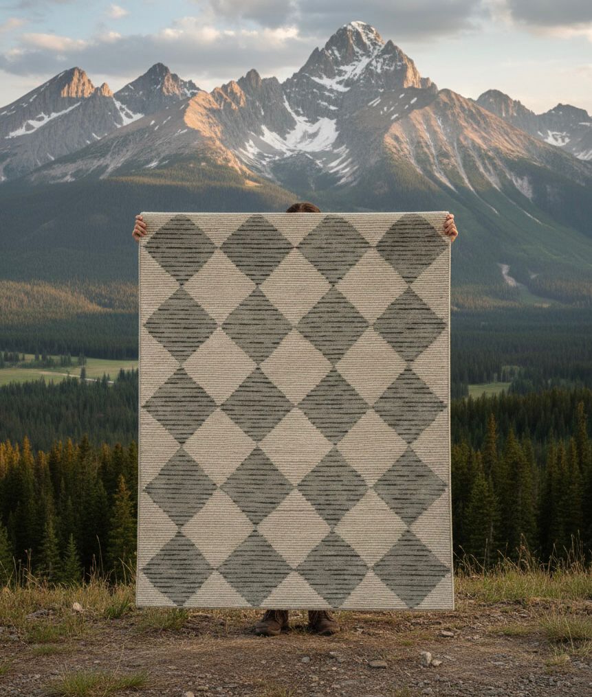 The Linear Diamond Handtufted Rugs