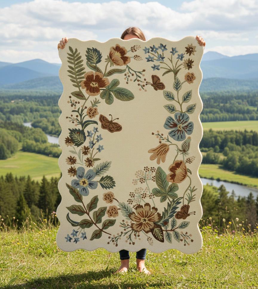 The Butterfly Border Irregular Rugs