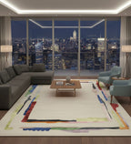 Abstract Borderline Handtufted Rugs