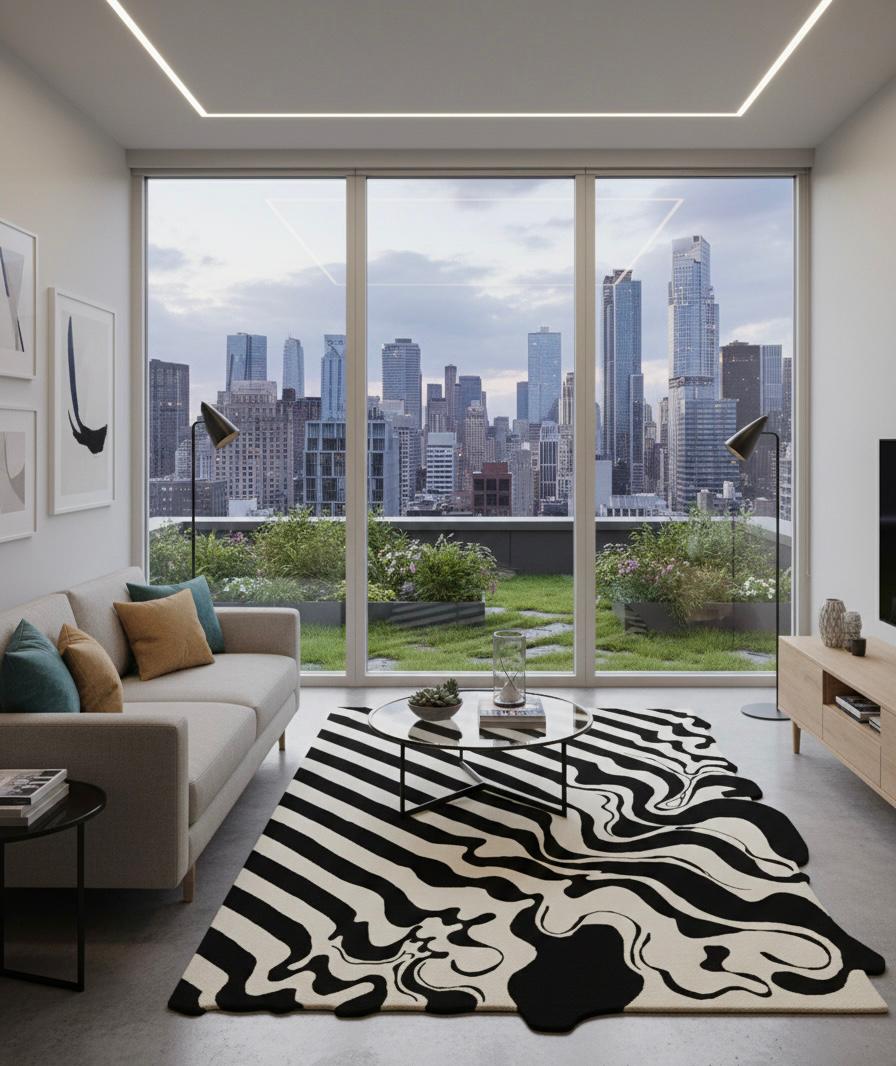 Monochrome Melt Irregular Rugs