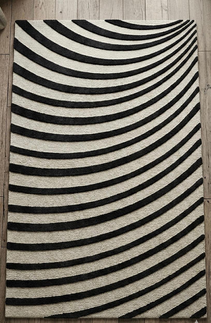 Monochrome Vortex Handtufted Rugs