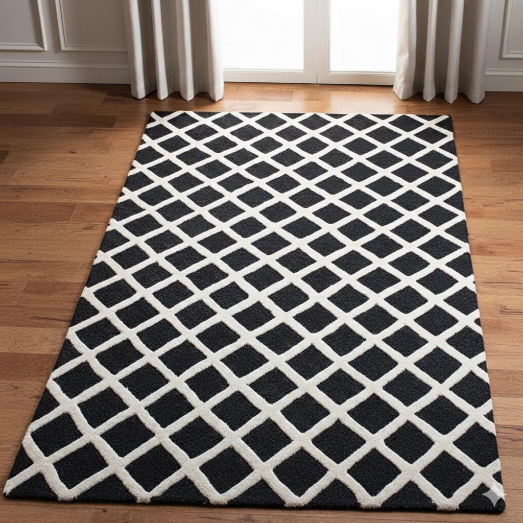 Coastal Diamond Hand-Tufted Rug
