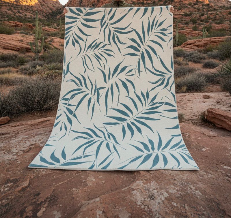Breeze Leaf Pattern Area Rug